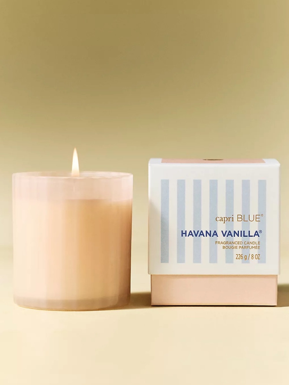 Anthropologie Capri Blue Woody Havana Vanilla Sandalwood Boxed Glass Candle